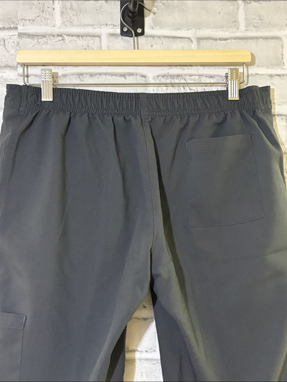 MOBB scrub pants Wide Leg Drawstring Pants in Charcoal Gray- small - Picture 5 of 7
